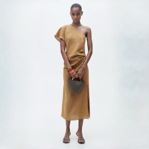 Mango Asymmetrical Linen Dress Size L